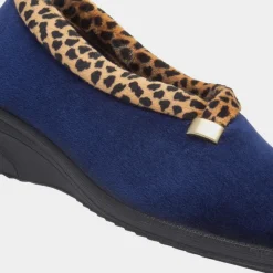 Lunar Paloma Womens Navy Wedge Slipper