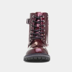 Lunar Parlour Womens Burgundy Patent Lace Up Boot