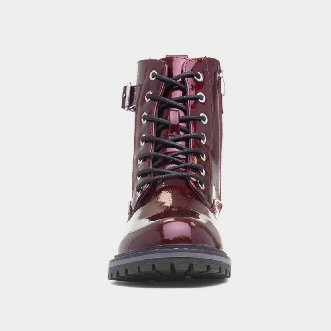 Lunar Parlour Womens Burgundy Patent Lace Up Boot