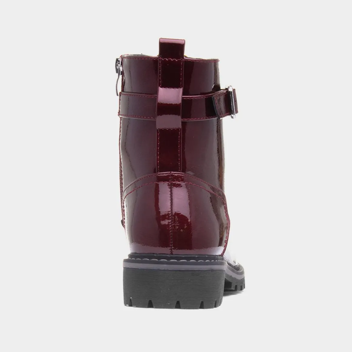 Lunar Parlour Womens Burgundy Patent Lace Up Boot