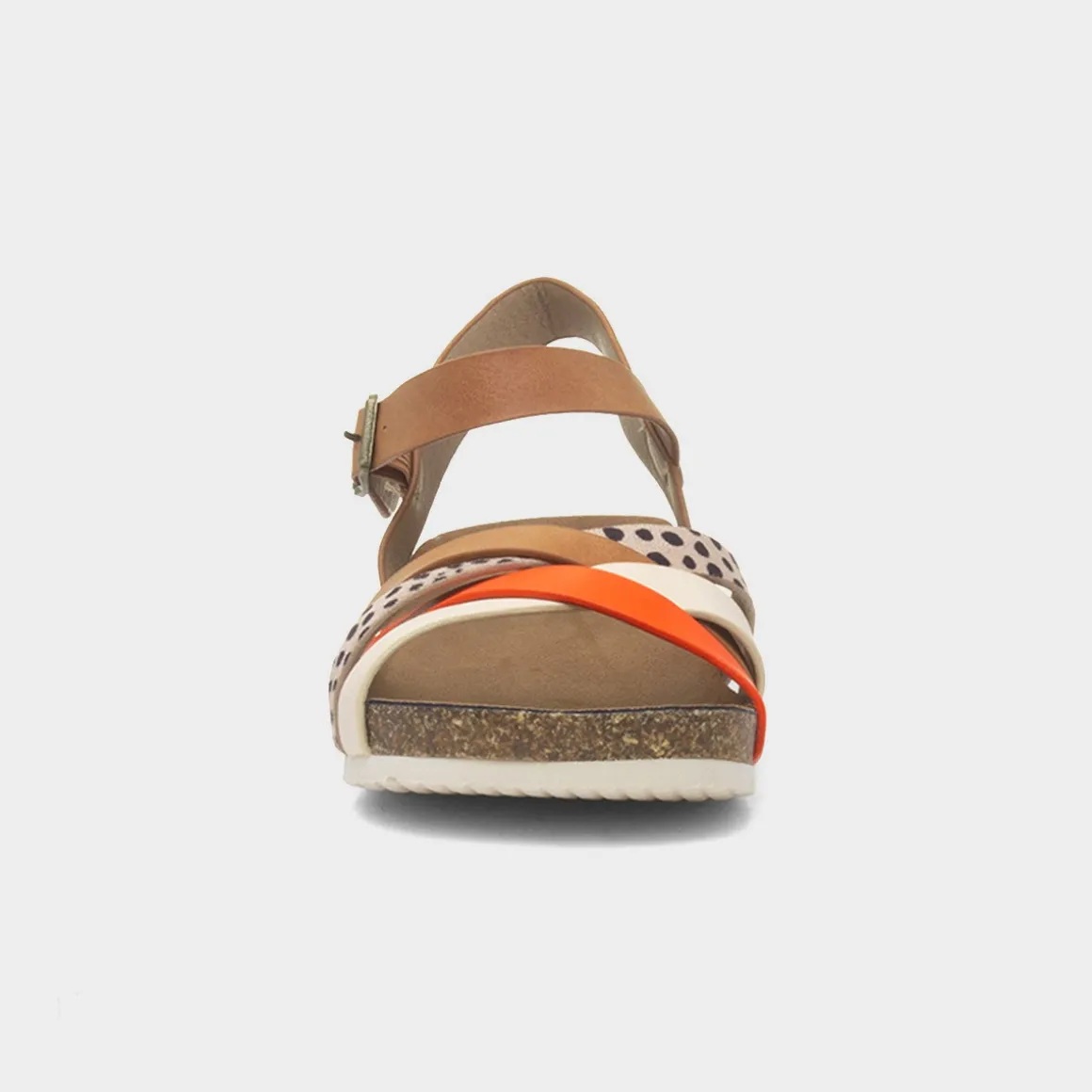Lunar Selina Womens Camel Strappy Wedge Sandal