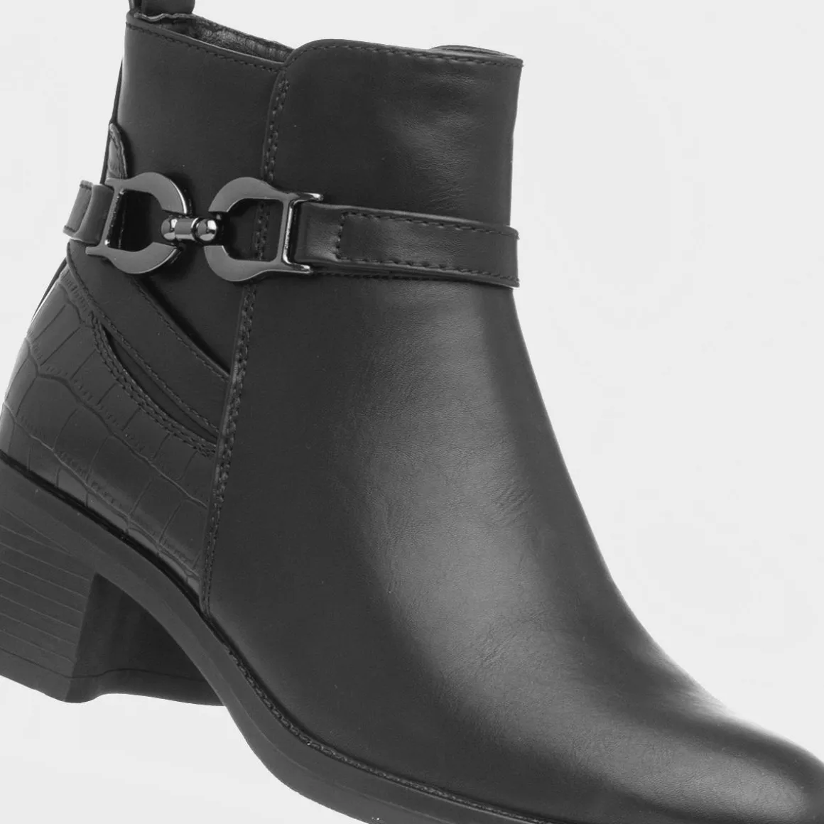 Lunar Solana Womens Black Block Heel Boot