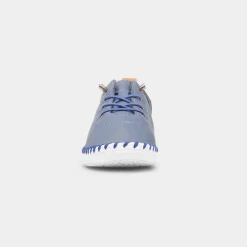 Lunar St Ives Womens Blue Leather Casual Shoe