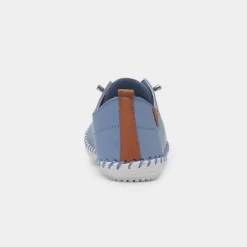 Lunar St Ives Womens Light Blue Leather Shoe