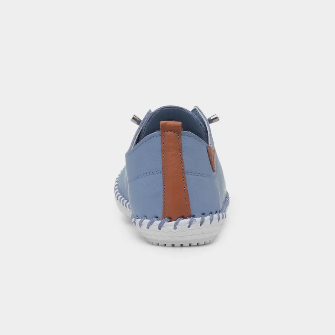 Lunar St Ives Womens Light Blue Leather Shoe