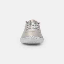 Lunar St Ives Womens Metallic Leather Casual Shoe