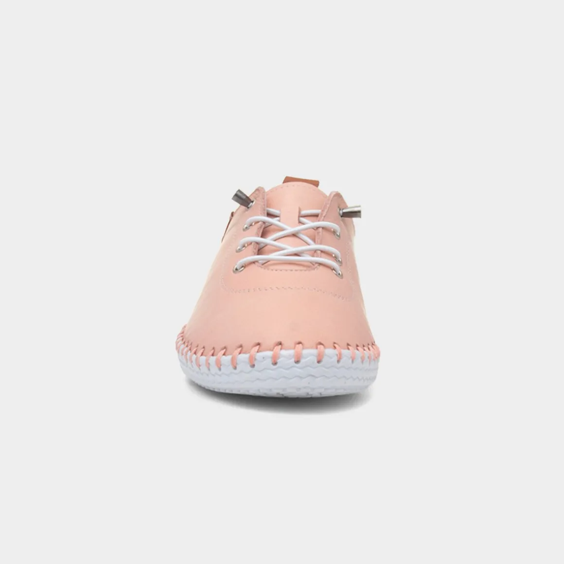 Lunar St Ives Womens Salmon Leather Casual Shoe