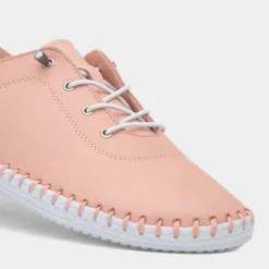 Lunar St Ives Womens Salmon Leather Casual Shoe