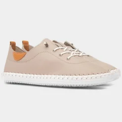Lunar St Ives Womens Stone Leather Casual Shoe
