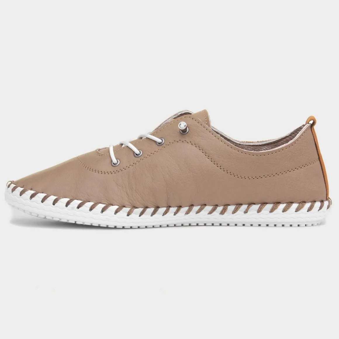 Lunar St. Ives Womens Taupe Leather Casual Shoe