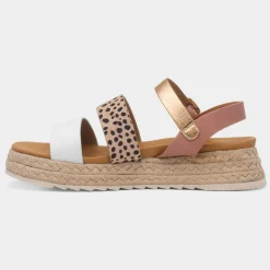 Lunar Summer Womens White Buckle Sandal