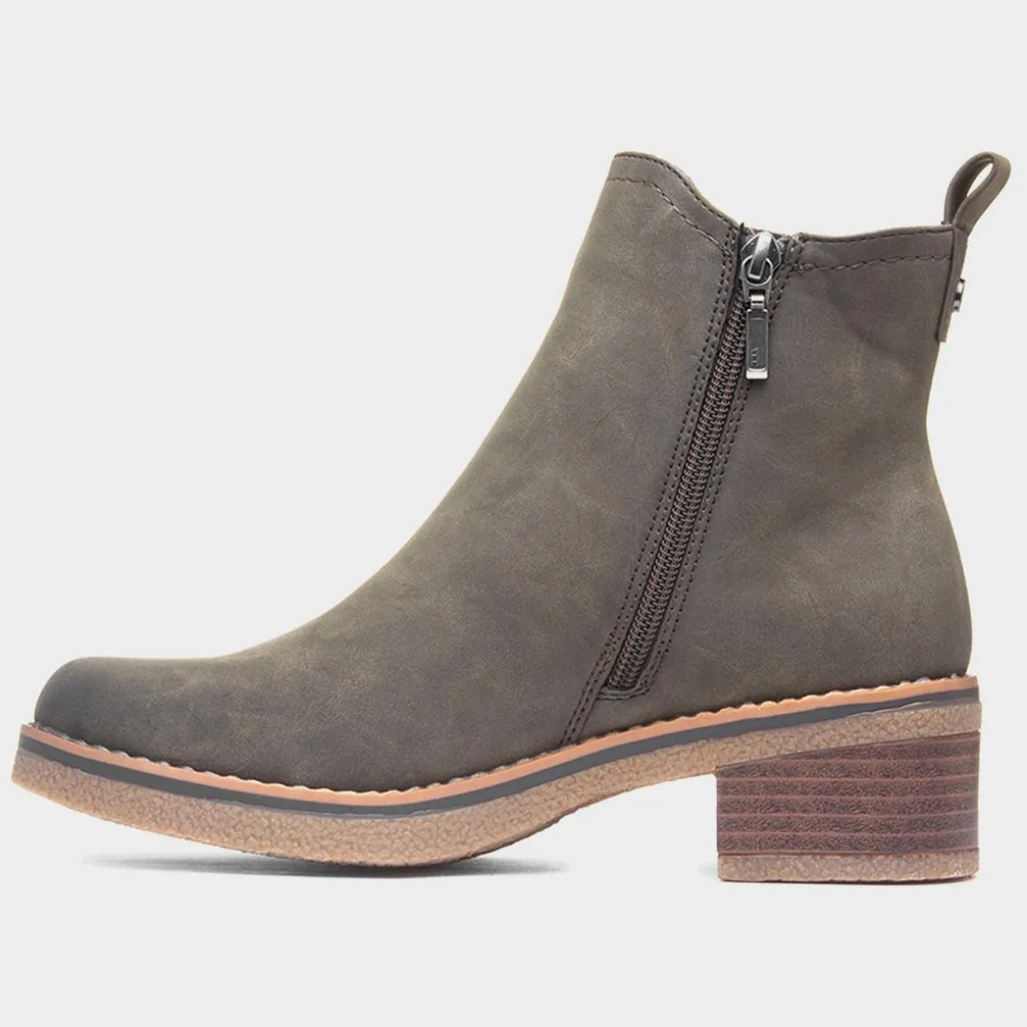 Lunar Tonia Womens Olive Ankle Boot