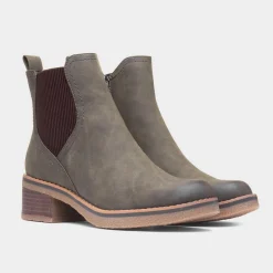 Lunar Tonia Womens Olive Ankle Boot