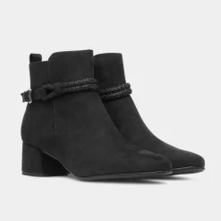 Marco Tozzi Comb Womens Black Block Heel Boot