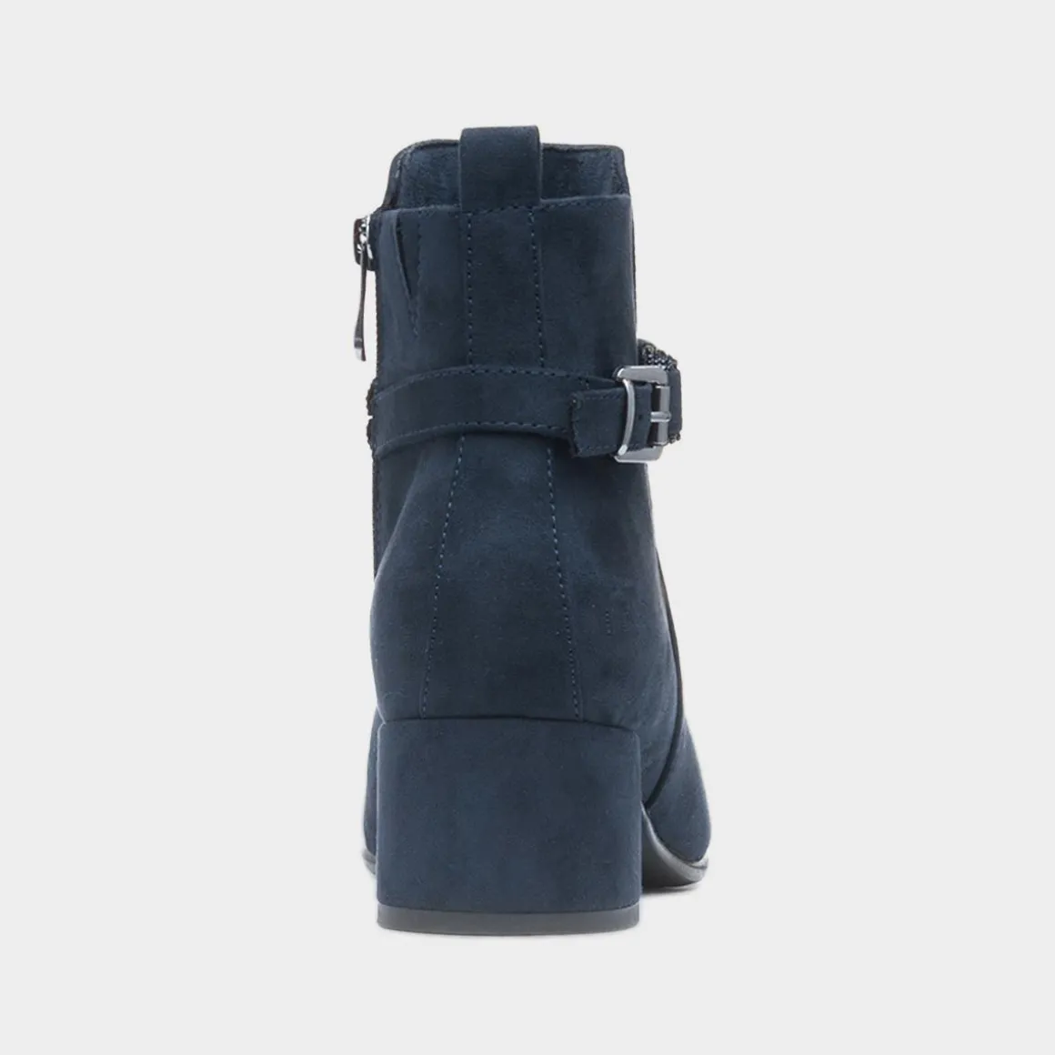 Marco Tozzi Comb Womens Navy Block Heel Boot
