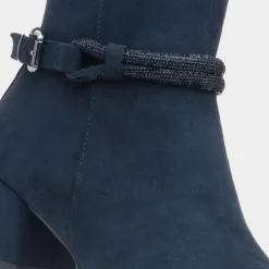 Marco Tozzi Comb Womens Navy Block Heel Boot