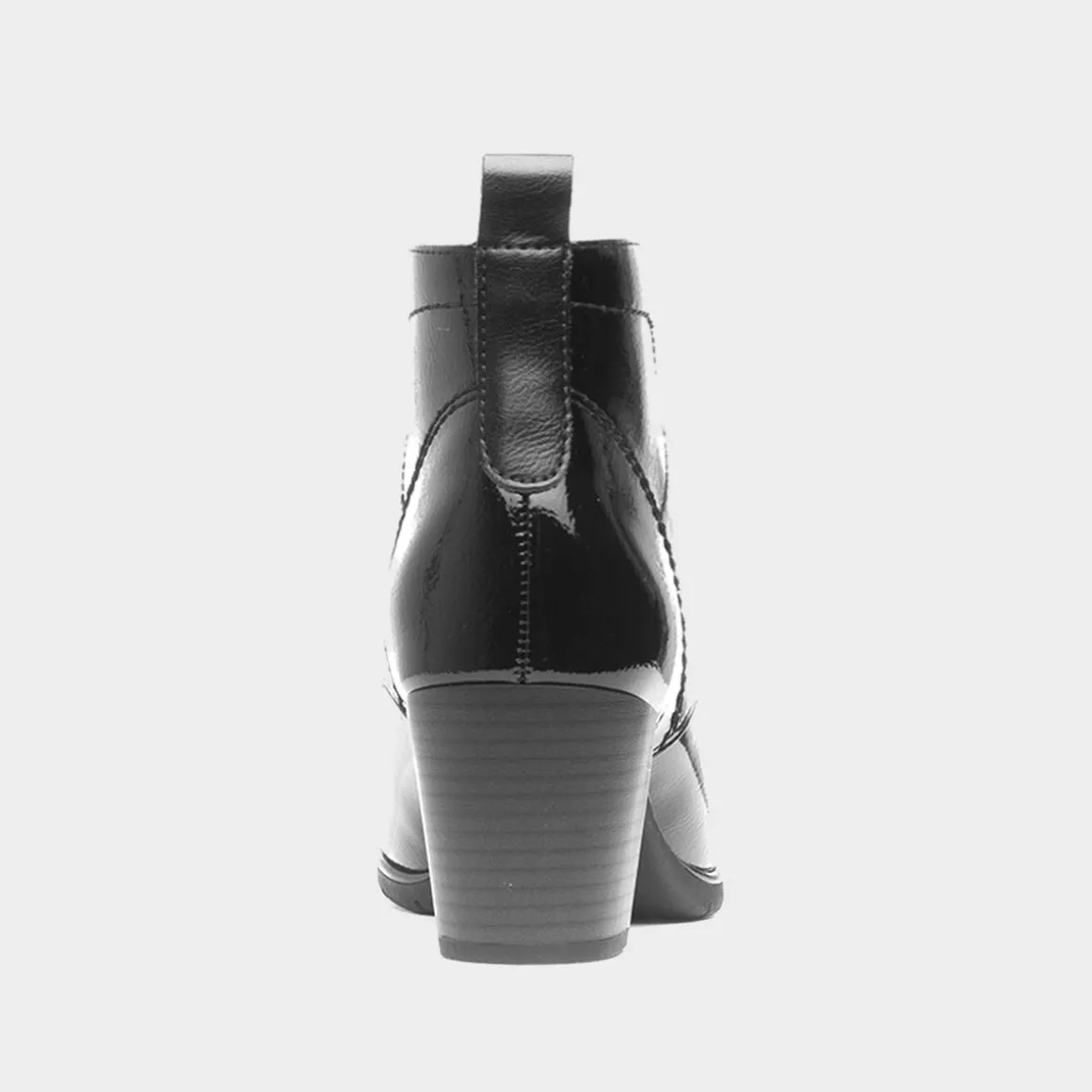 Marco Tozzi Womens Black Patent Heeled Boot