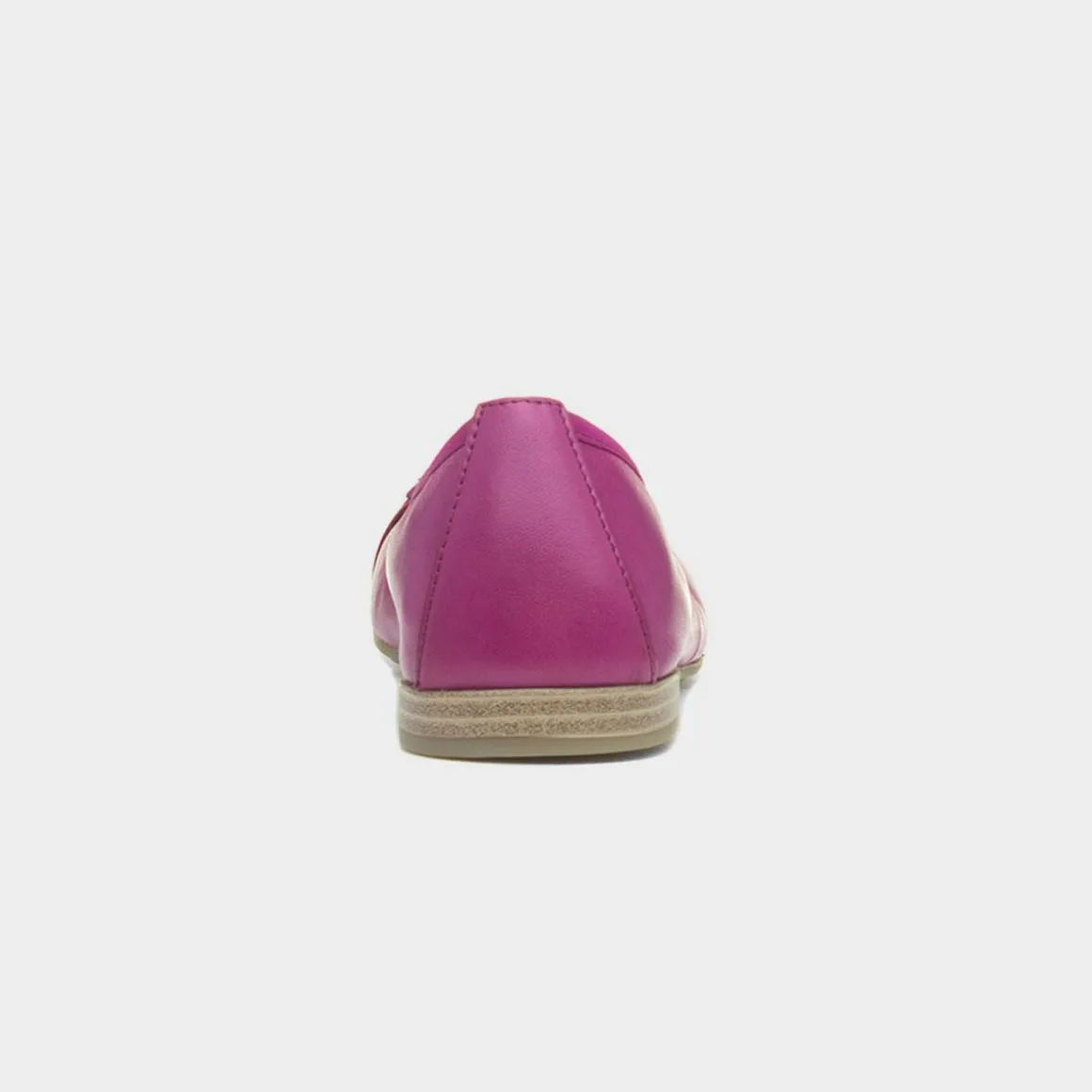 Marco Tozzi Womens Grape Leather Ballerina Shoe