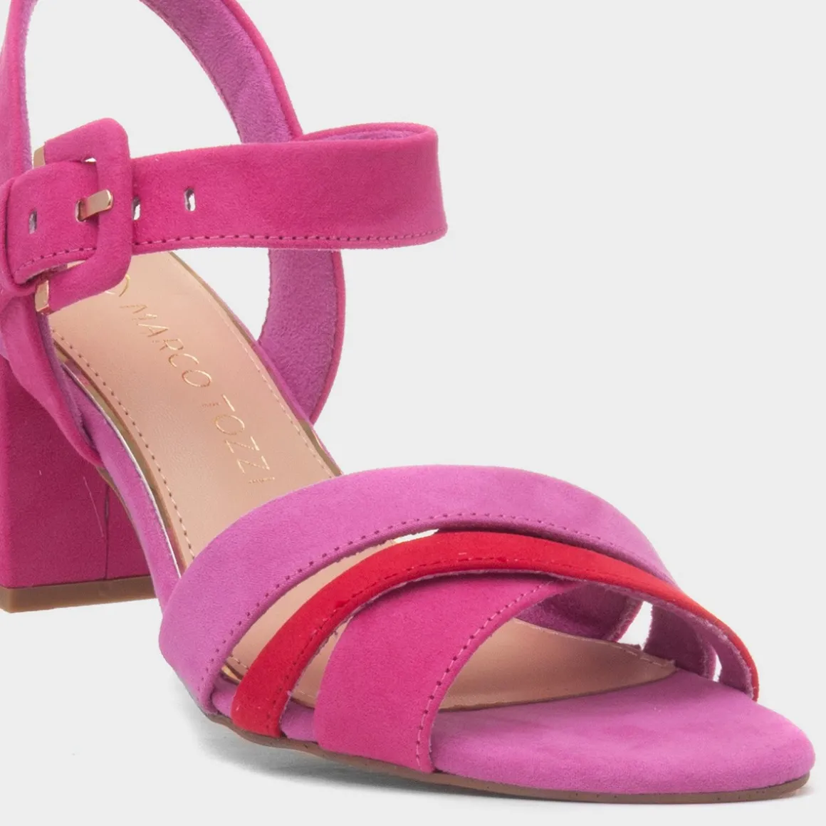 Marco Tozzi Womens Pink Buckle Heel