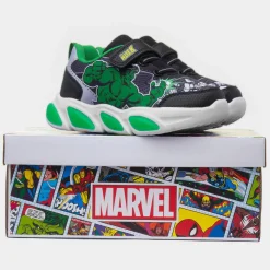 Marvel Hulk Kids Black Light Up Trainer