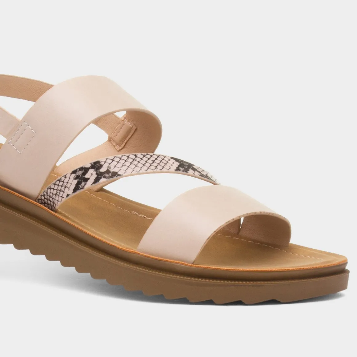 Maya Grace Eden Womens Blush Wider Fit Sandal