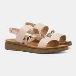 Maya Grace Eden Womens Blush Wider Fit Sandal
