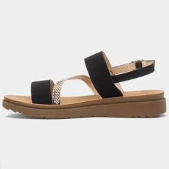 Maya Grace Eden Womens Black Wider Fit Sandal