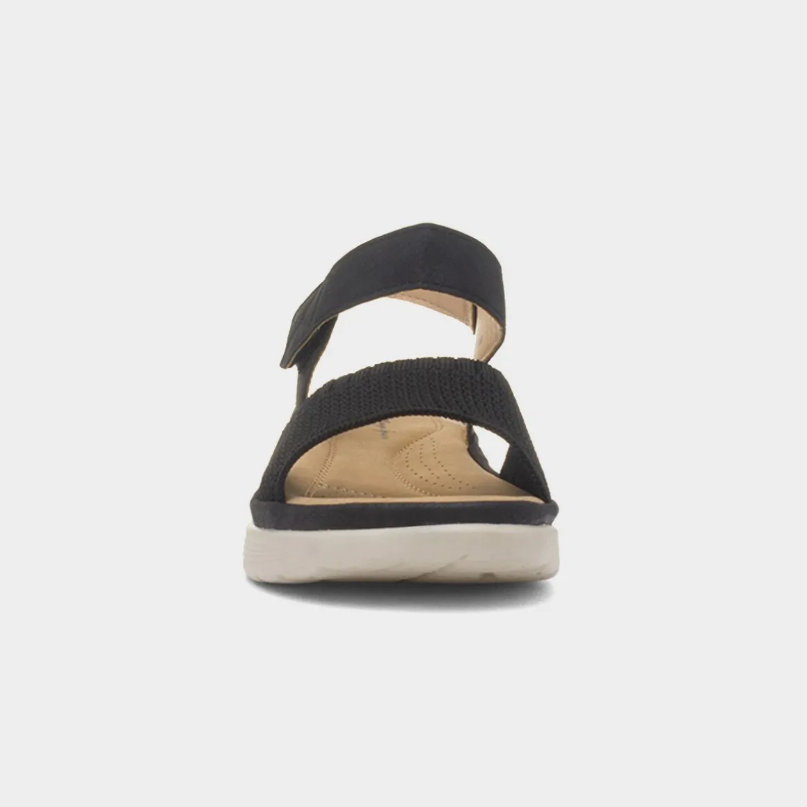 Maya Grace Ella Womens Black Easy Fasten Sandal