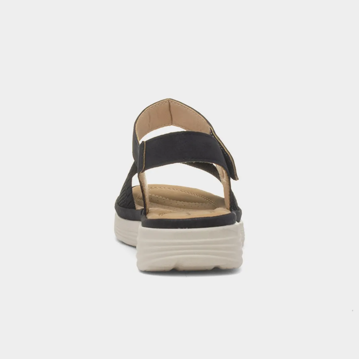 Maya Grace Ella Womens Black Easy Fasten Sandal