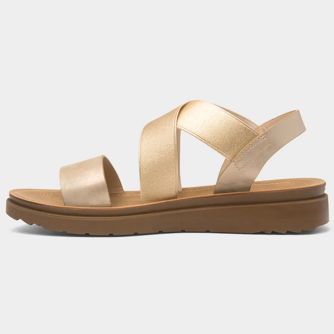 Maya Grace Marlene Womens Gold Strappy Sandal