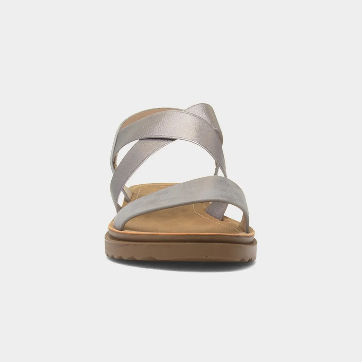 Maya Grace Marlene Womens Pewter Strappy Sandal