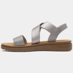Maya Grace Marlene Womens Pewter Strappy Sandal