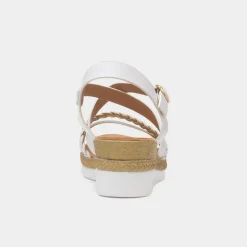 Maya Grace Taylor Womens White Wedge Sandal