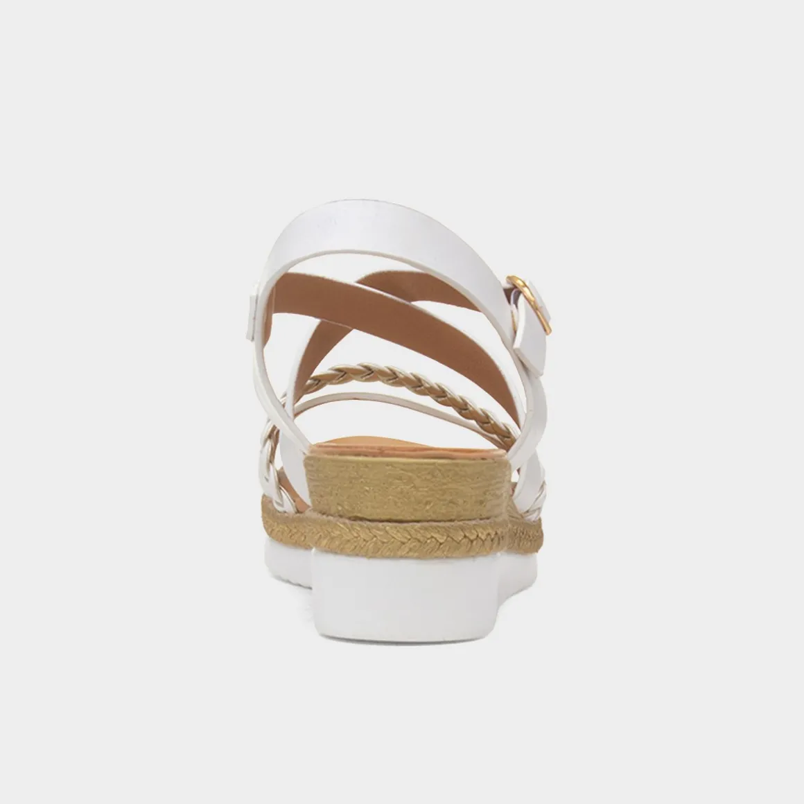 Maya Grace Taylor Womens White Wedge Sandal
