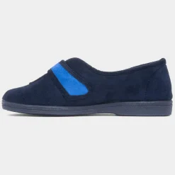 Mirak Andrea Womens Navy Easy Fasten Slipper