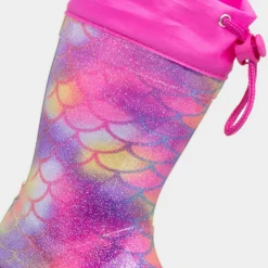Mist Girls Rainbow Mermaid Glitter Welly