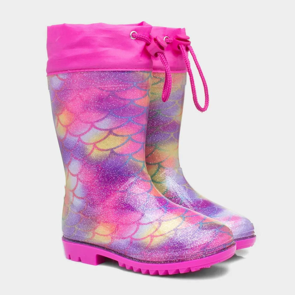 Mist Girls Rainbow Mermaid Glitter Welly