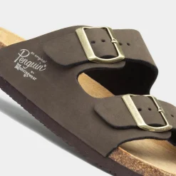 Original Penguin Port Mens Brown Buckle Sandal