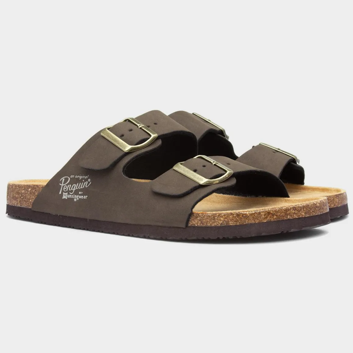 Original Penguin Port Mens Brown Buckle Sandal
