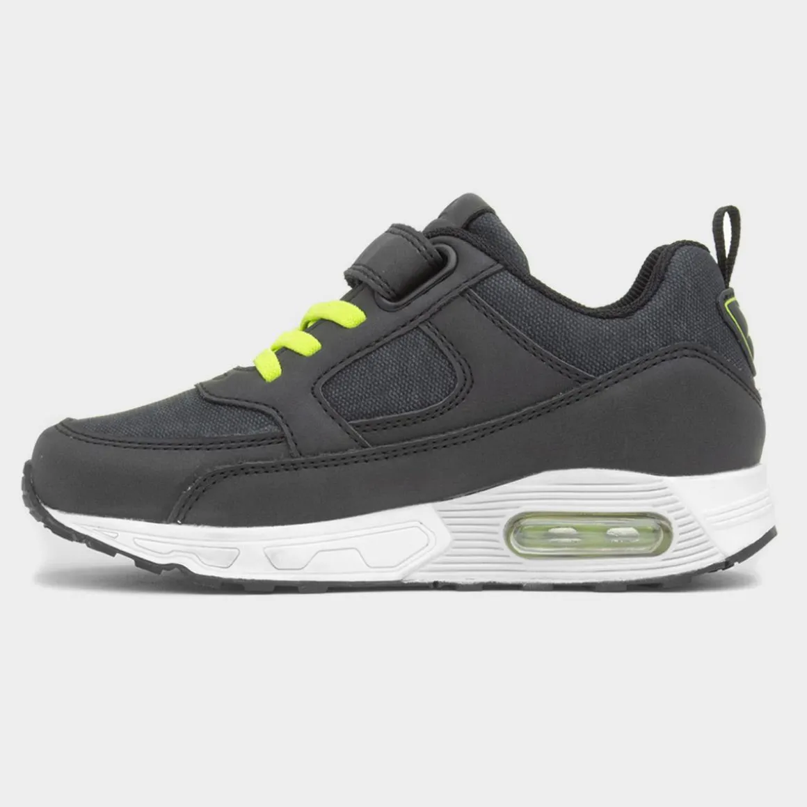 Osaga Barnes Kids Black Easy Fasten Trainer