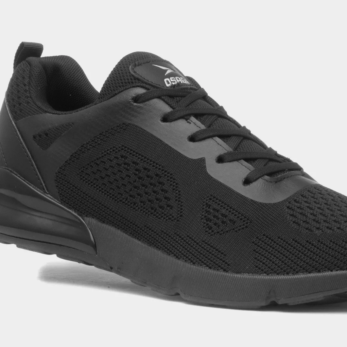 Osaga Magnitude Mens Black Lace Up Trainer