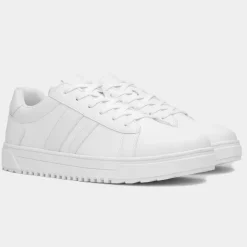 Osaga Maguire Mens White Lace Up Trainer
