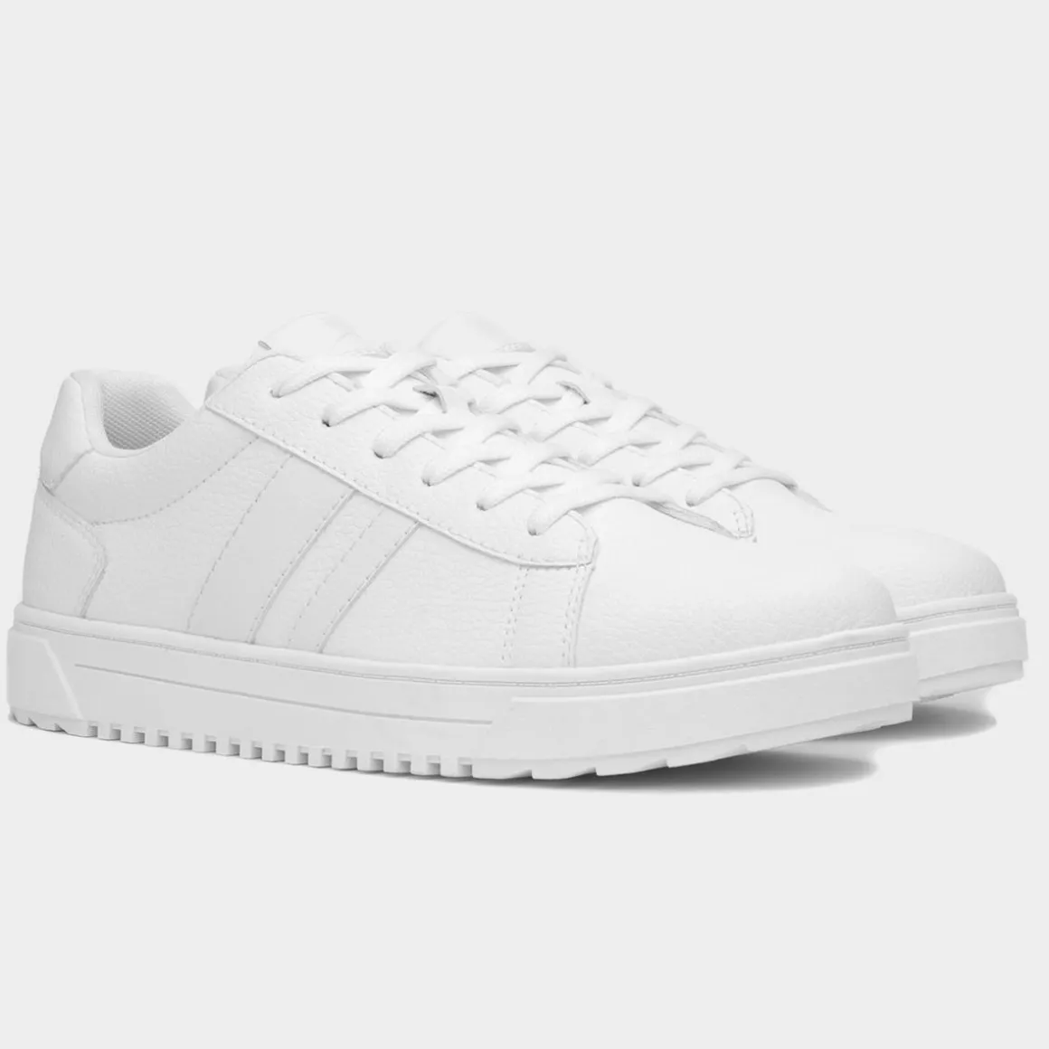 Osaga Maguire Mens White Lace Up Trainer