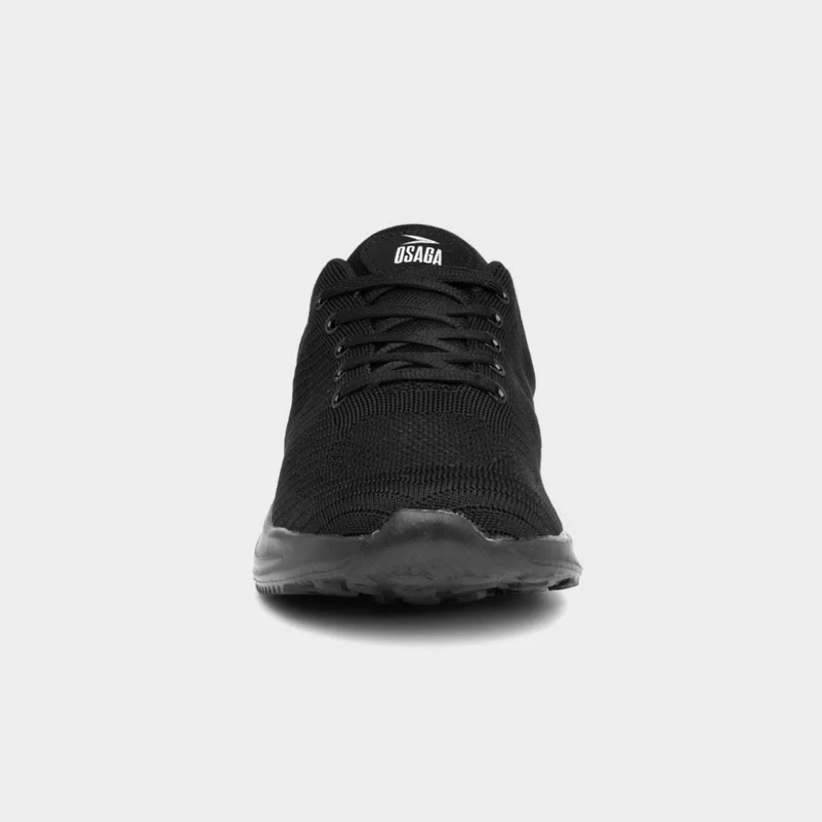 Osaga Neptune Mens Black Lace Up Trainer