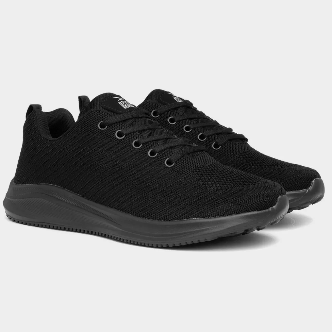 Osaga Neptune Mens Black Lace Up Trainer