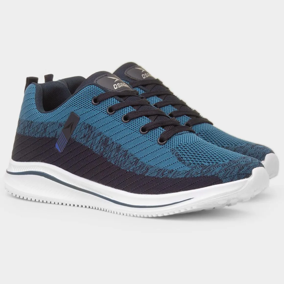 Osaga Neptune Mens Blue Lace Up Trainer