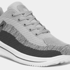 Osaga Neptune Mens Grey Lace Up Trainer