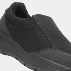 Osaga Nunez Mens Black Slip On Shoe