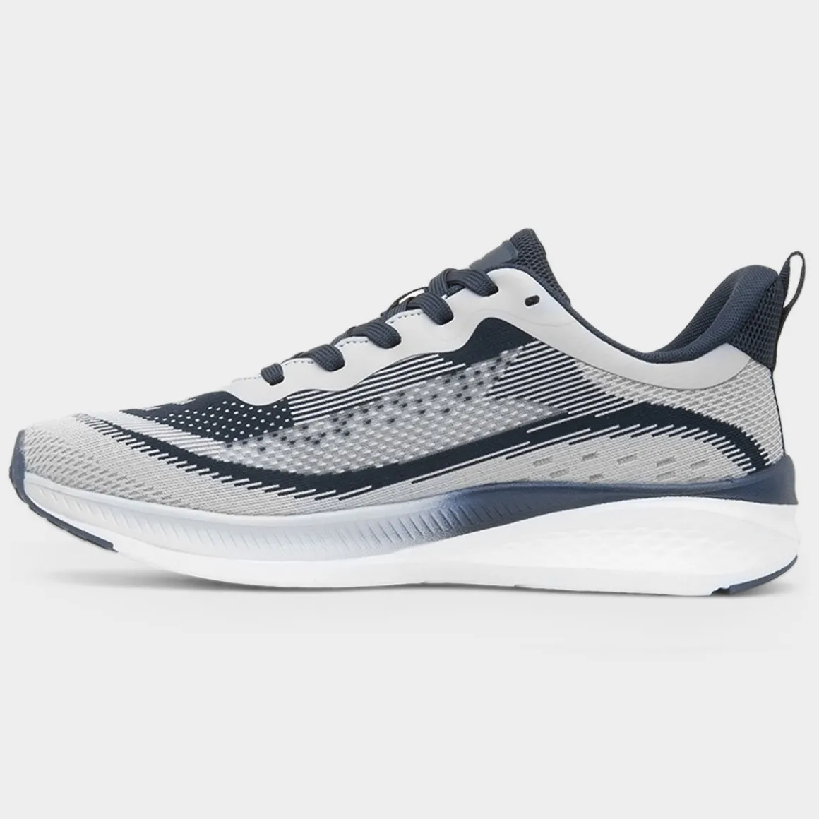 Osaga Peak Mens Grey & Navy Knitted Trainer
