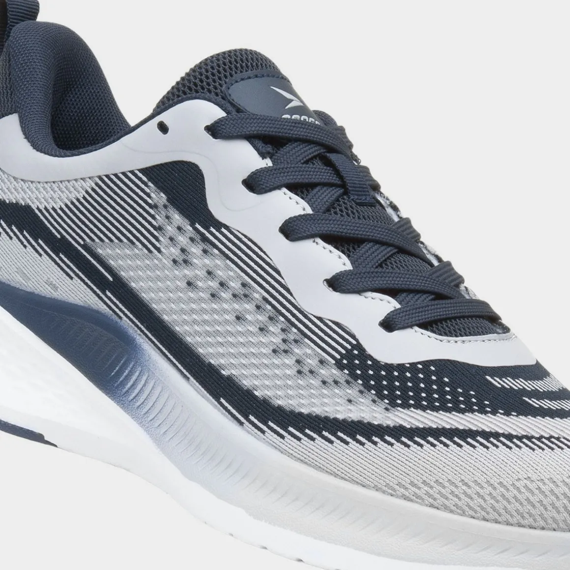 Osaga Peak Mens Grey & Navy Knitted Trainer